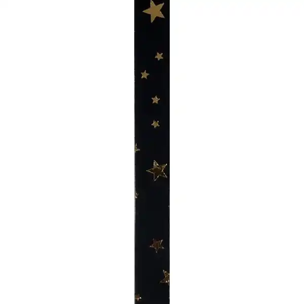Geschenkband Samt Sterne schwarz / gold