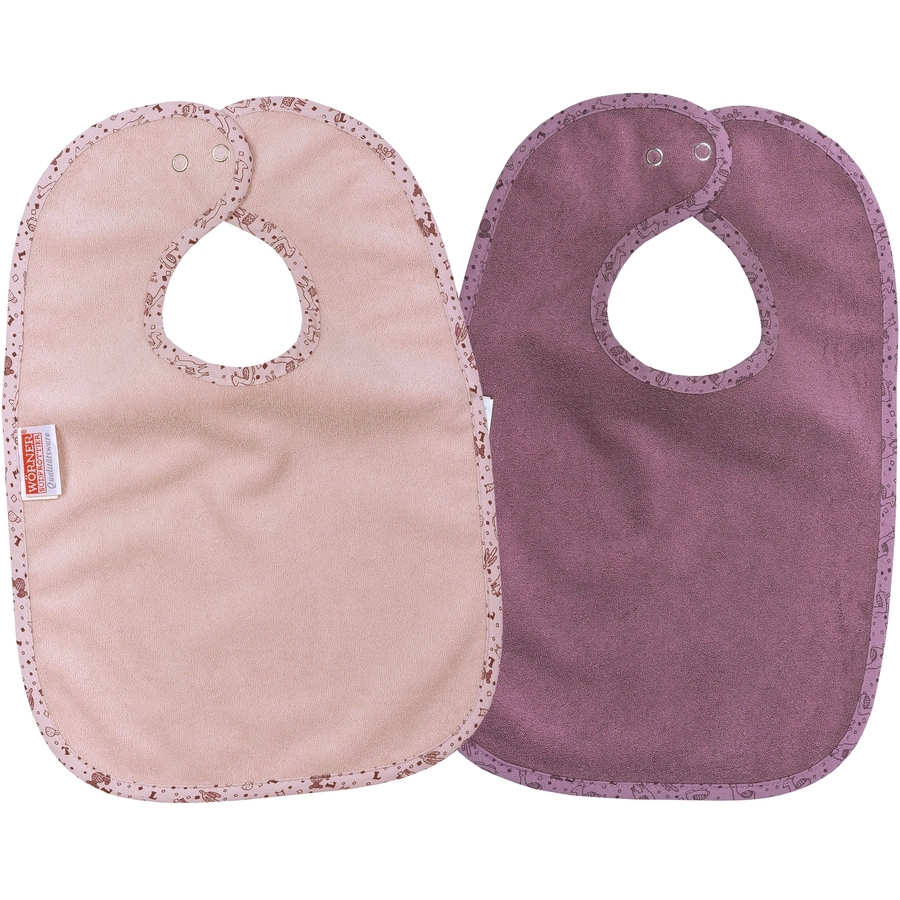 WÖRNER SÜDFROTTIER Druckknopflatz Lamas rosa 2er Pack