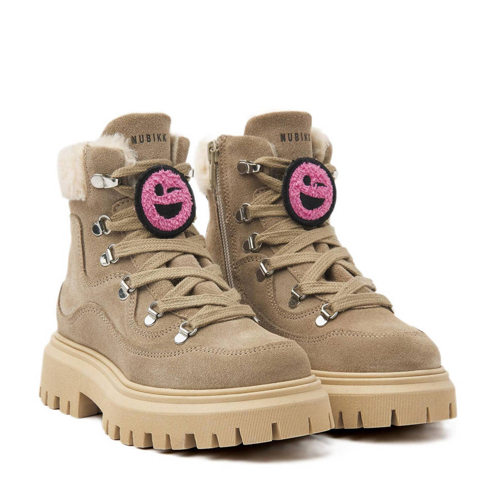 Nubikk Fae Montagne JRsuède veterboots taupe