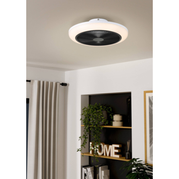 Eglo plafondventilator Sayulita met lamp 21W 820 lm wit/zwart