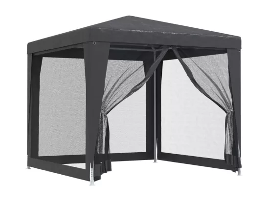 Tente de fête 4 parois latérales en maille Anthracite 2.5x2.5 m