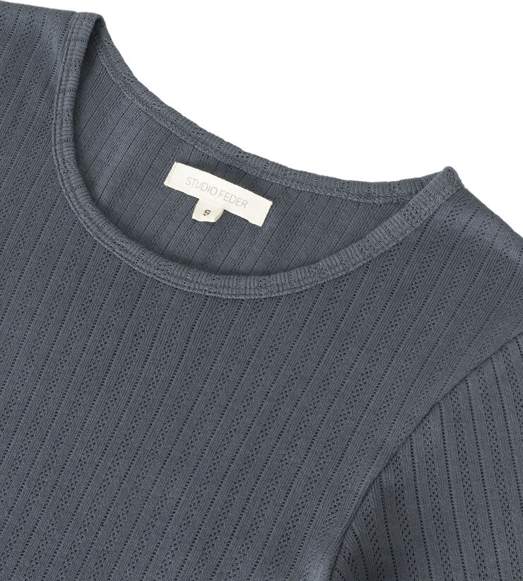 Studio Feder Gertrud T-Shirt - Steel Grey Steel grey