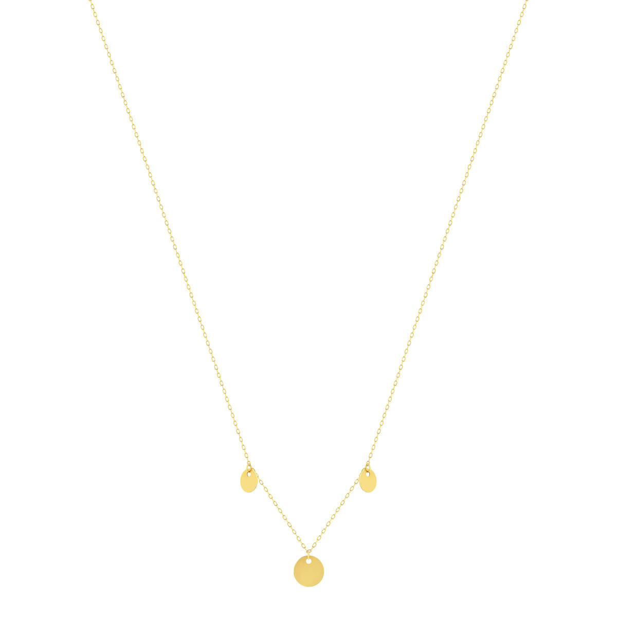 Collier or 375 jaune pampilles 43 cm