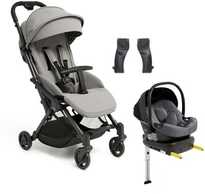 Beemoo Easy Fly Lux 4 Trille inkl Route i-Size Babybilstol & Base, Stone Grey/Mineral Grey