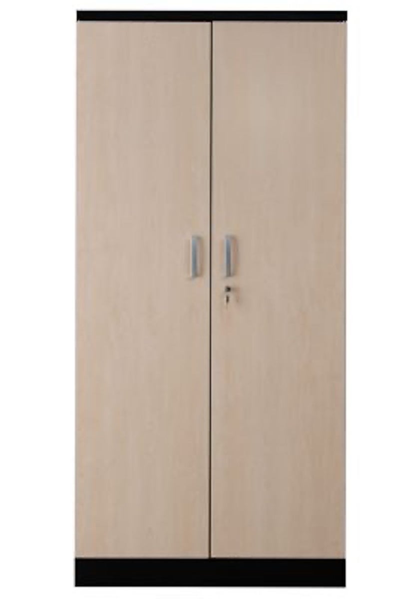 PROREGAL Beetle archiefkast met 4 legplanken, afmetingen (H x B x D): 195 x 92 x 42 cm, zwart & esdoorn