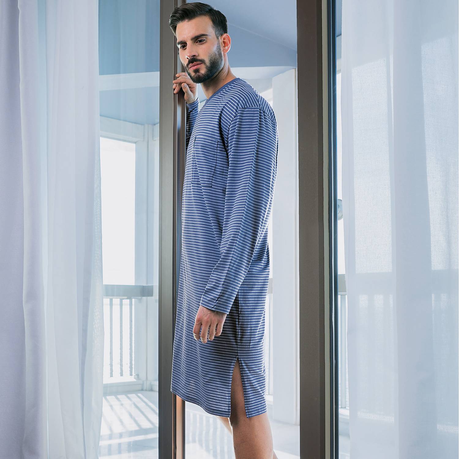 Ammann EXTRA LIGHT COTTON Bio Single-Jersey Herren-Nachthemd