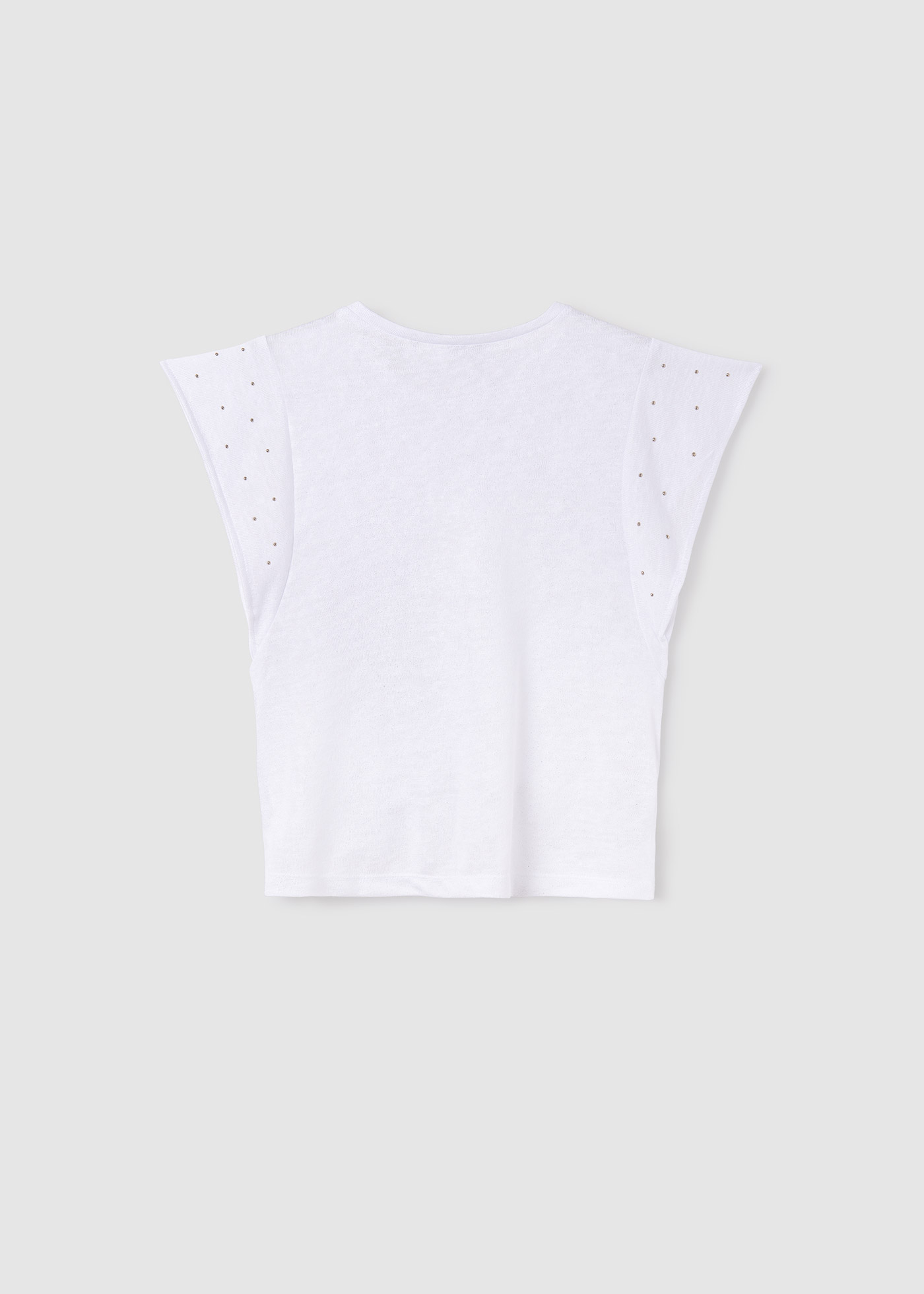 Camiseta feminina com tachas