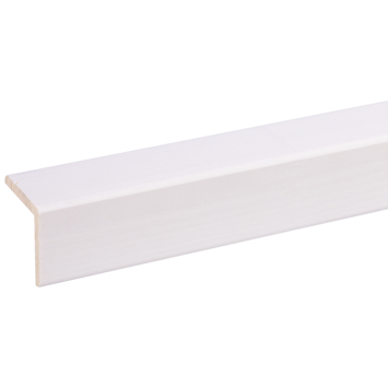 Hoeklat grenen wit gegrond 44x44 mm 270 cm
