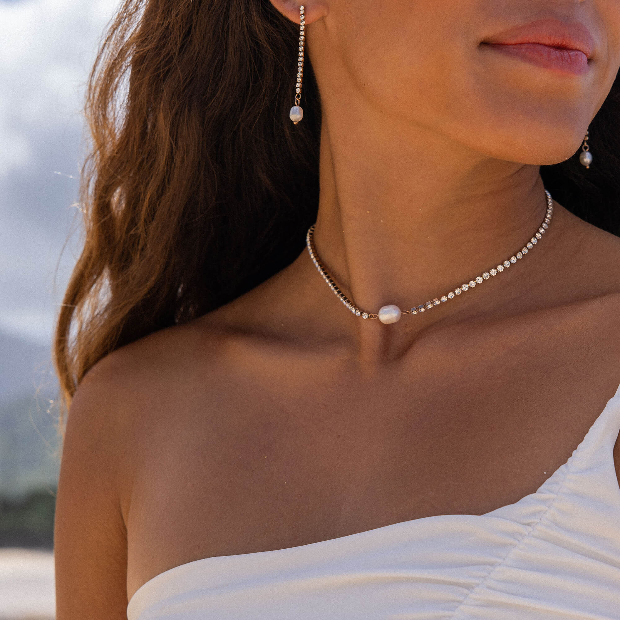 Shimmering Pearl Kette