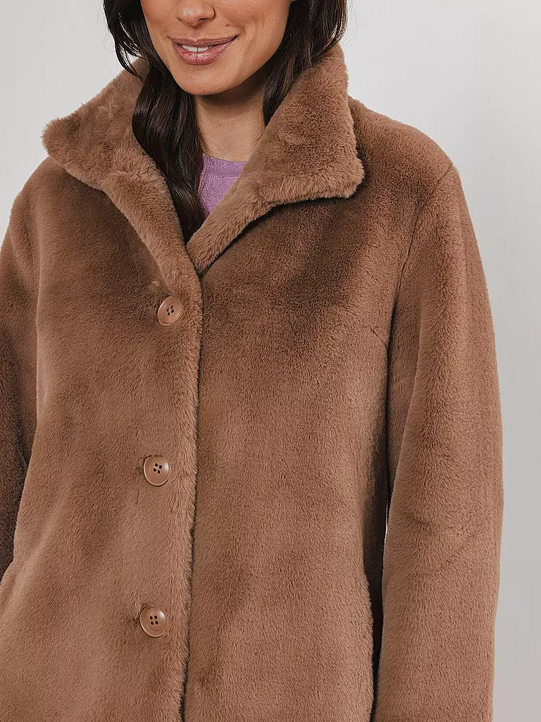 RINO&PELLE Mantel in Felloptik NONNA camel
