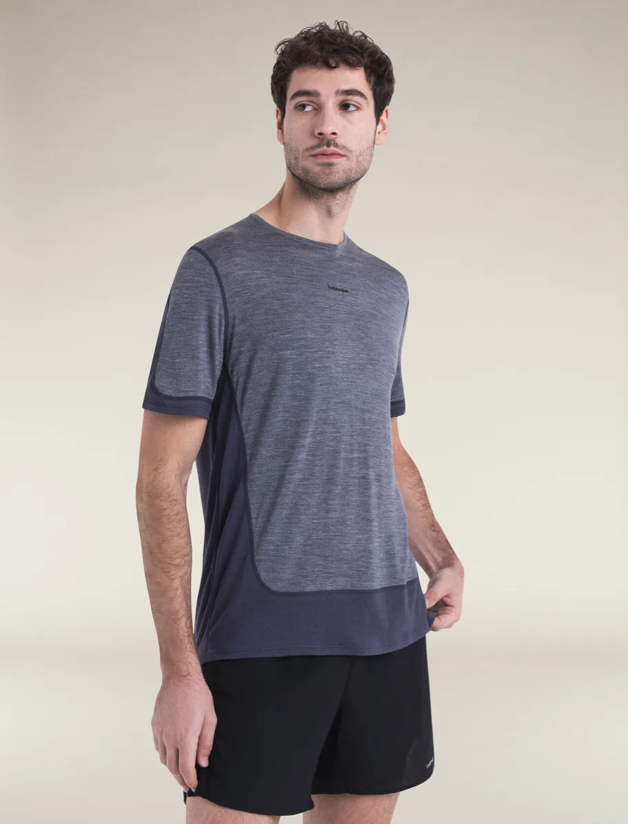 Icebreaker Men Merino 125 Zoneknit™ Energy Wind Ss Tee Graphite/graphite Hthr/cb