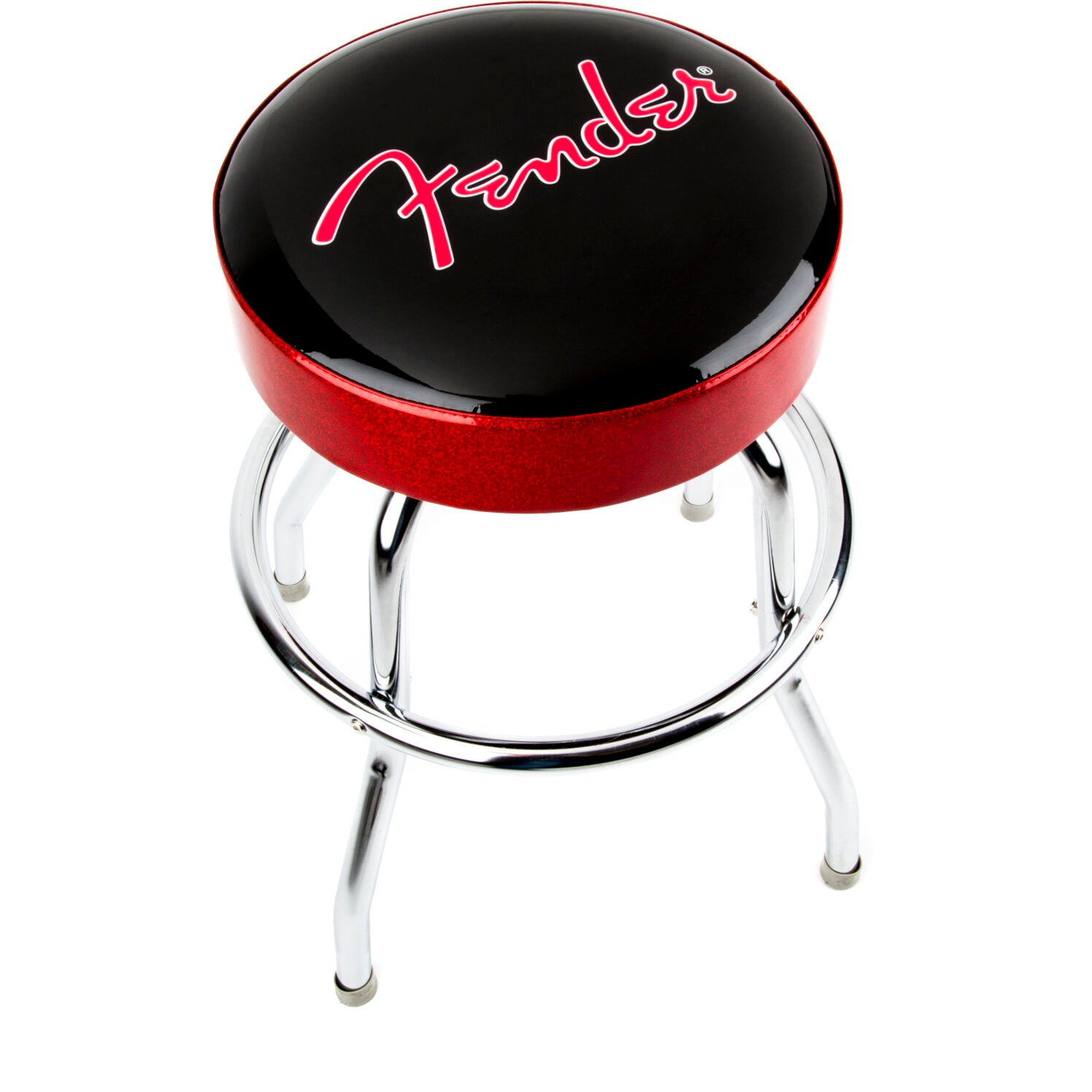 Fender Red Sparkle Logo Barstool 24