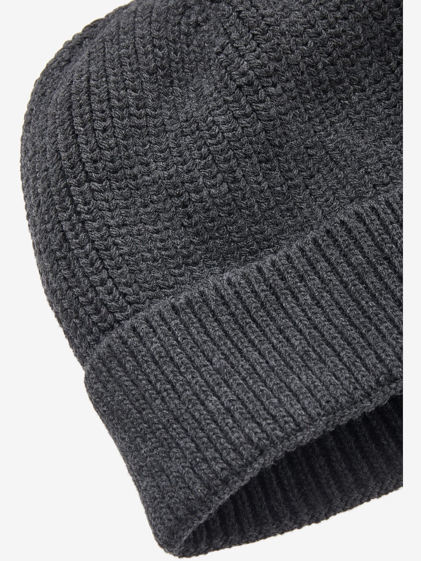 Beanie bonnet tendance avec revers et motif tricoté