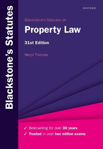 Blackstone's Statutes on Property Law - Blackstone's Statute Series (Paperback)