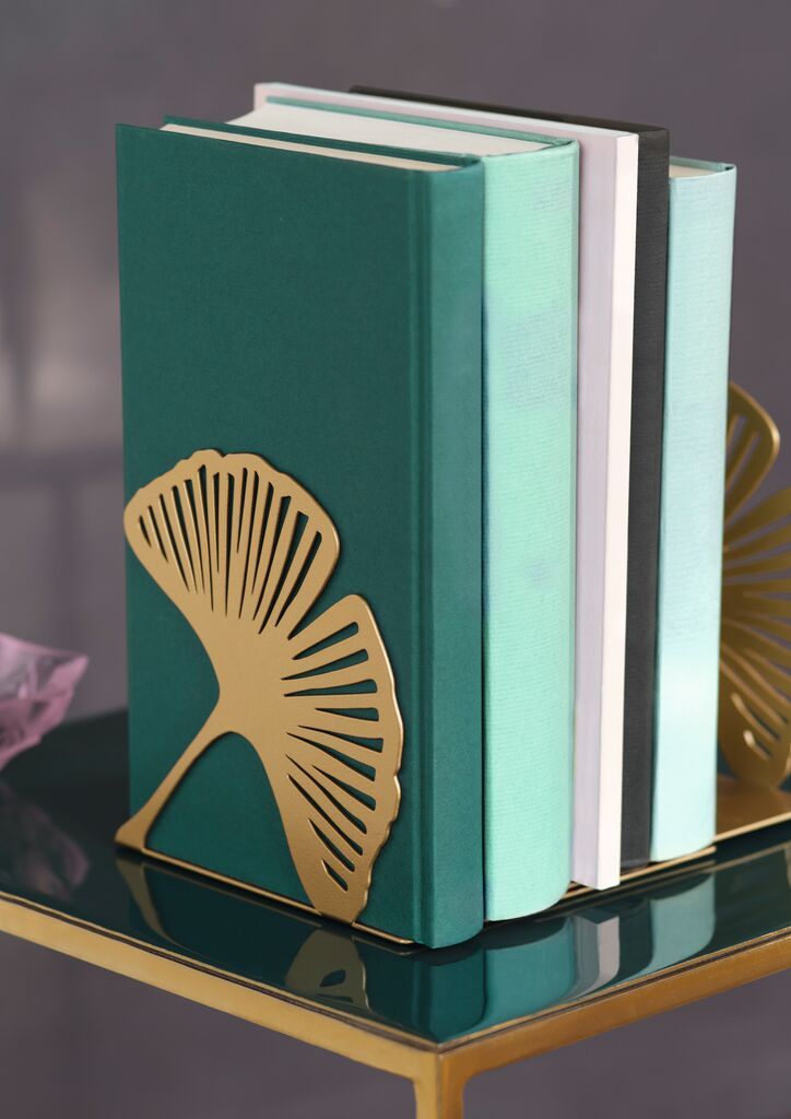 Buchstütze LIBRI X - GINKGO 2er Set (12,5x12,6x12,5)