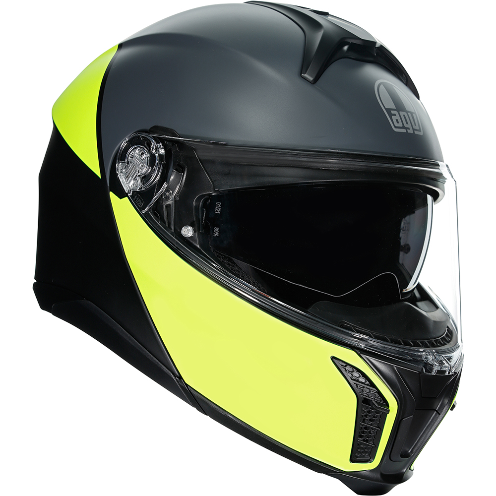 AGV - Casque Tourmodular Balance Noir Mat / Jaune fluo / Gris