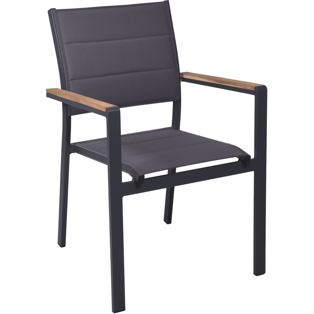 5-teilige Tischgruppe RANA/DAVINA - grau-Eiche - Aluminium - Keramik