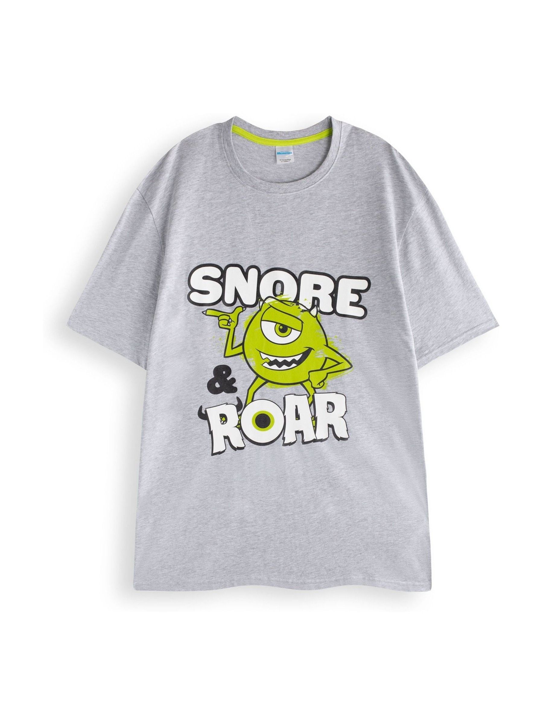 Vanilla Underground Disney Monsters Inc - Meerkleurige herenpyjamaset met korte mouwen en lange pijpen van 100% katoen