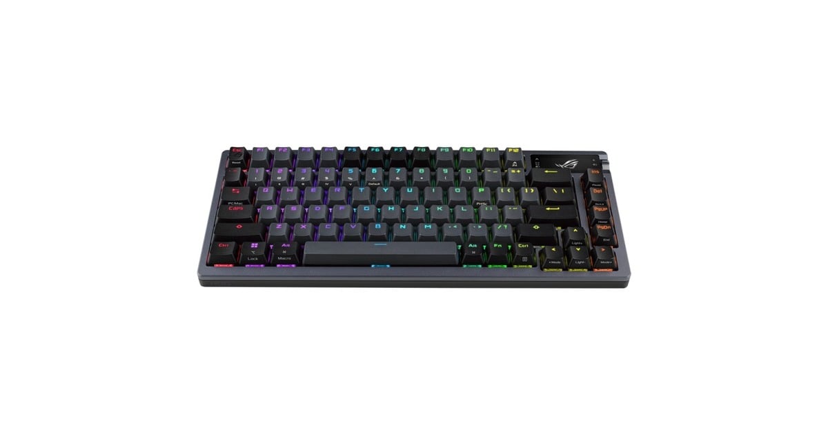 ASUSROG Azoth, gaming toetsenbord  (Gunmetal, US lay-out, ROG NX Red, RGB leds, TKL, Hot-swappable, Bluetooth / 2.4GHz / USB 2.0)