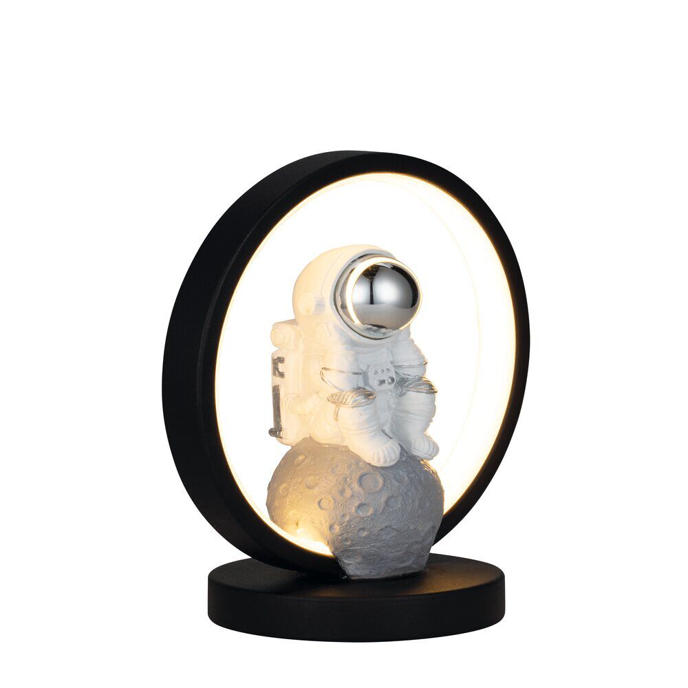 Lampe cercle lumineux avec astronaute 20x12xH22cm