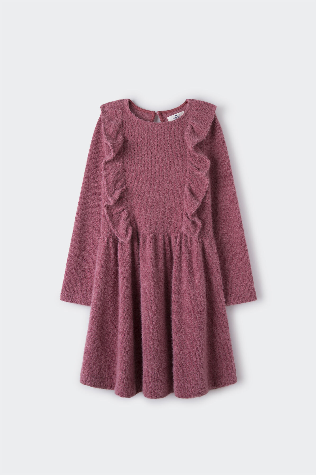 Vestido rosa com babados para meninas