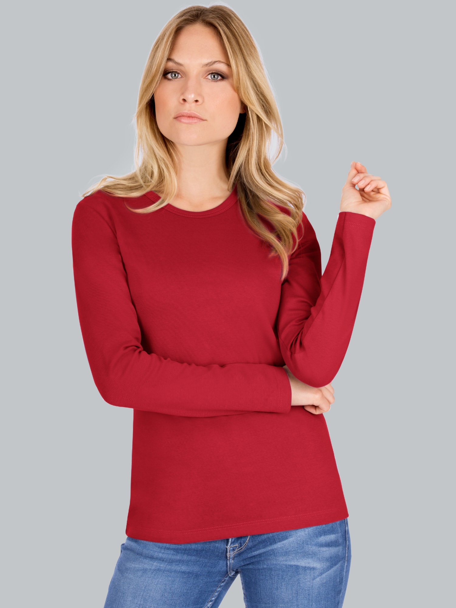 Langarmshirt Kirsch