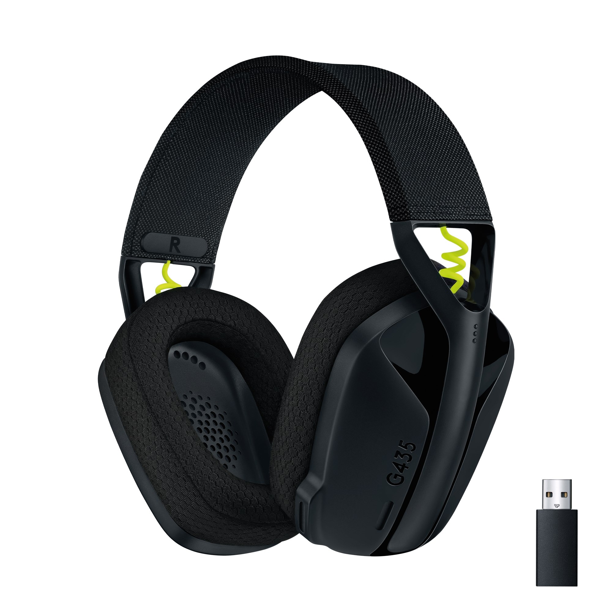 Logitech G 435 Lightspeed Trådløst gamingheadset Svart & Neongul