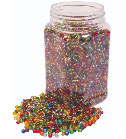 Playbox Perlen - Glasperlen gefärbt - 4 mm - 500 g