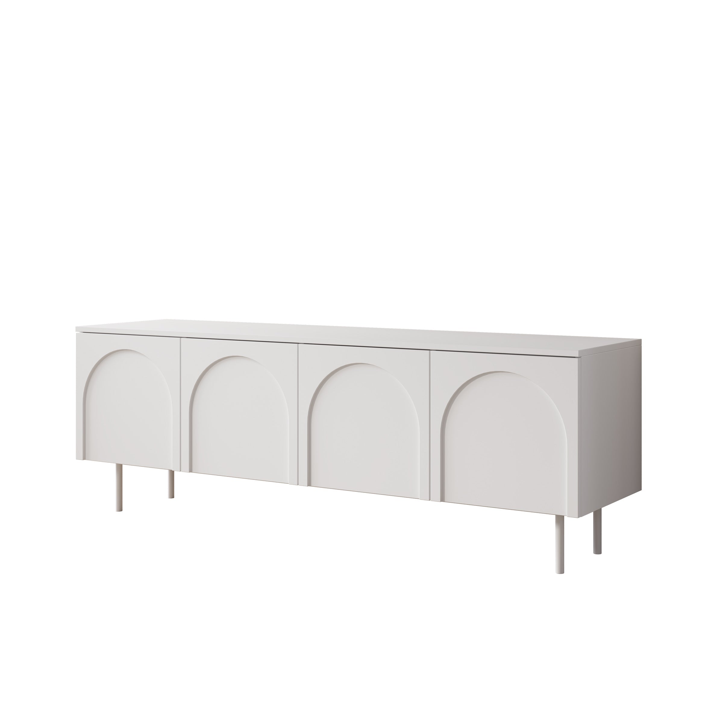 Meubella - Hilo - TV-Meubel - Wit - 161x40x56 cm