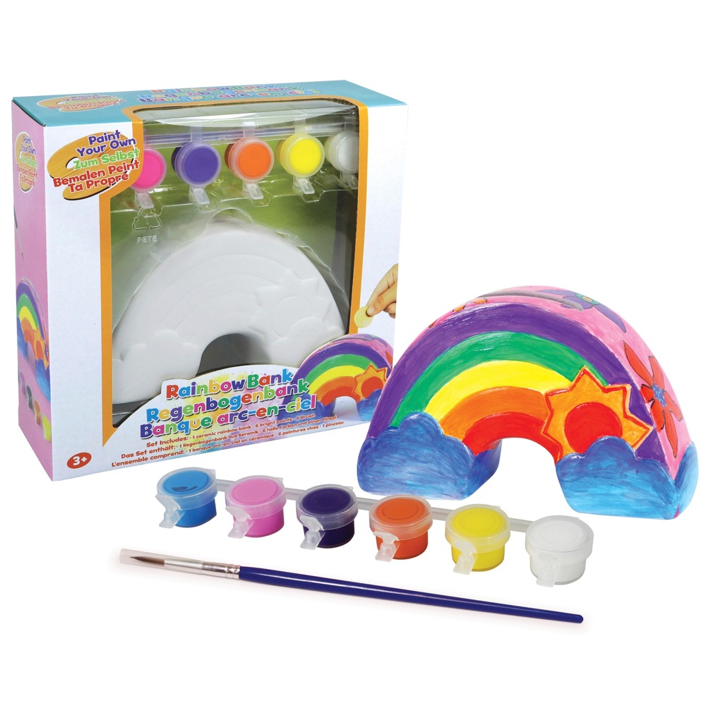Bemal deine eigene Regenbogen-Spardose