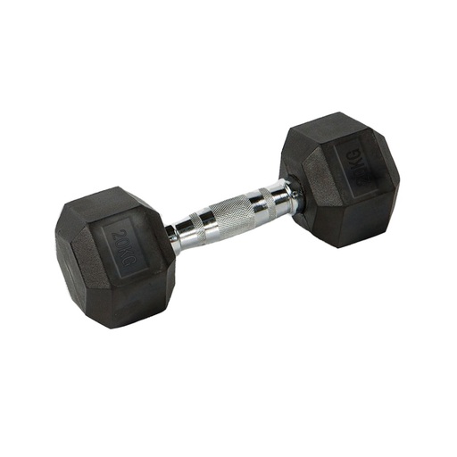 Halteres hexagonais Deluxe Fitness de 20 kg (par)