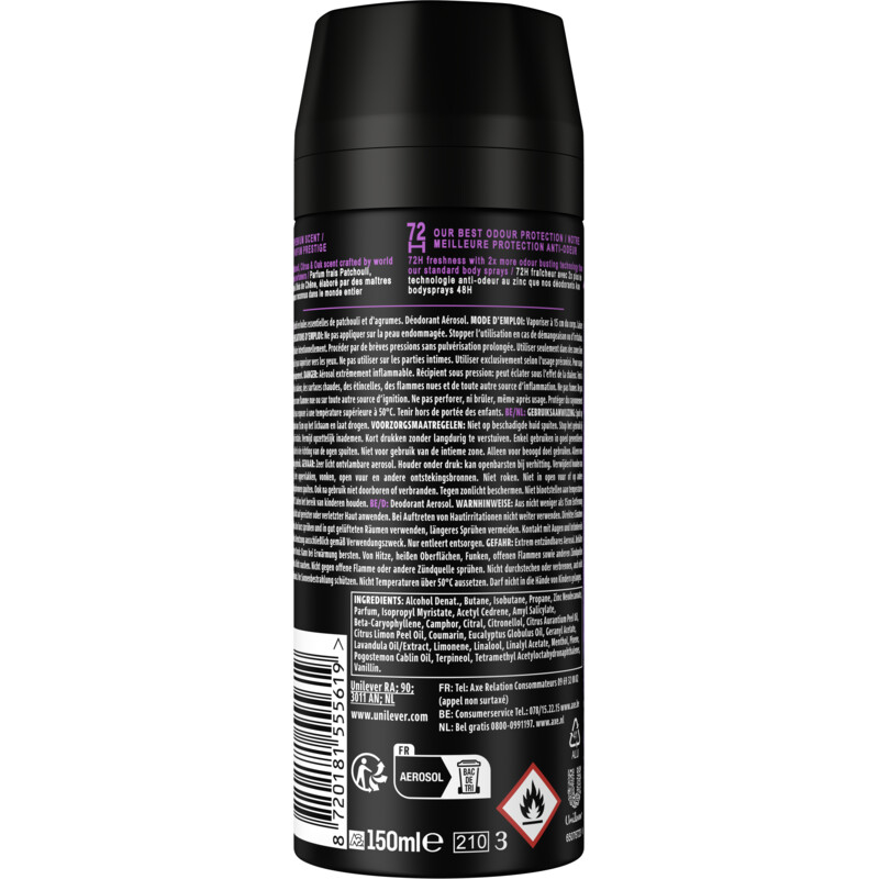 Axe Purple patchouli deodorant bodyspray