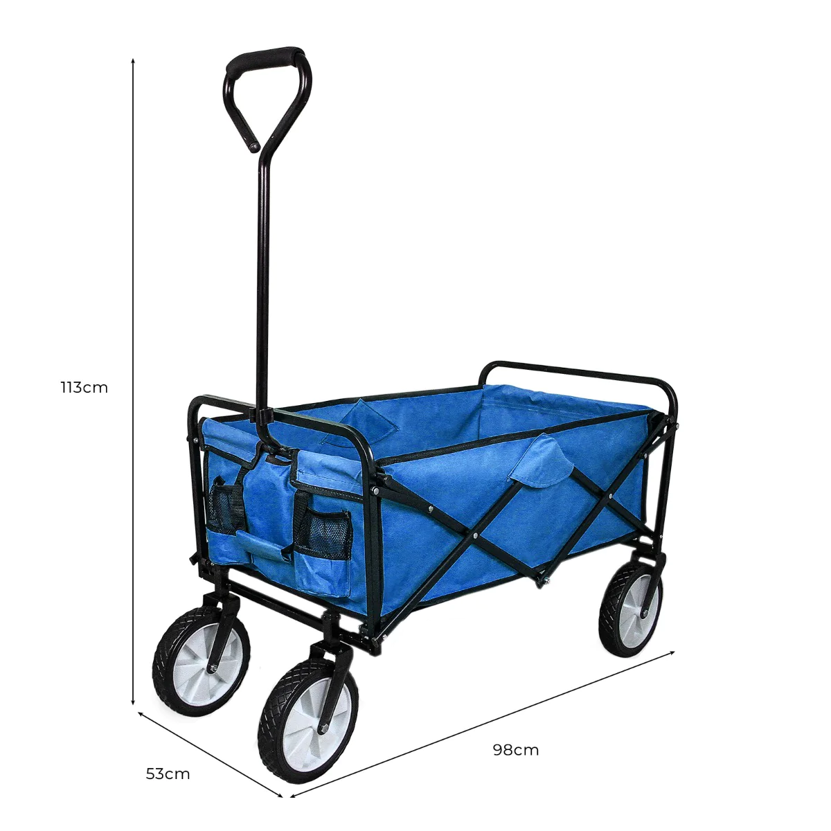 Chariot Pliable de Jardin – Bleu Monstershop