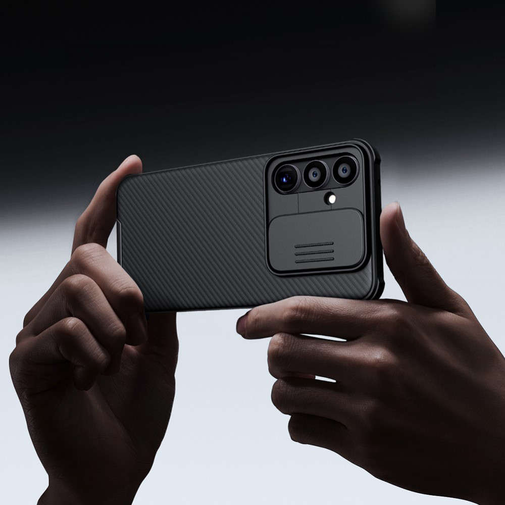 Samsung Galaxy A55 Schutz Hülle Cam-Slider Kameraschutz - Schwarz