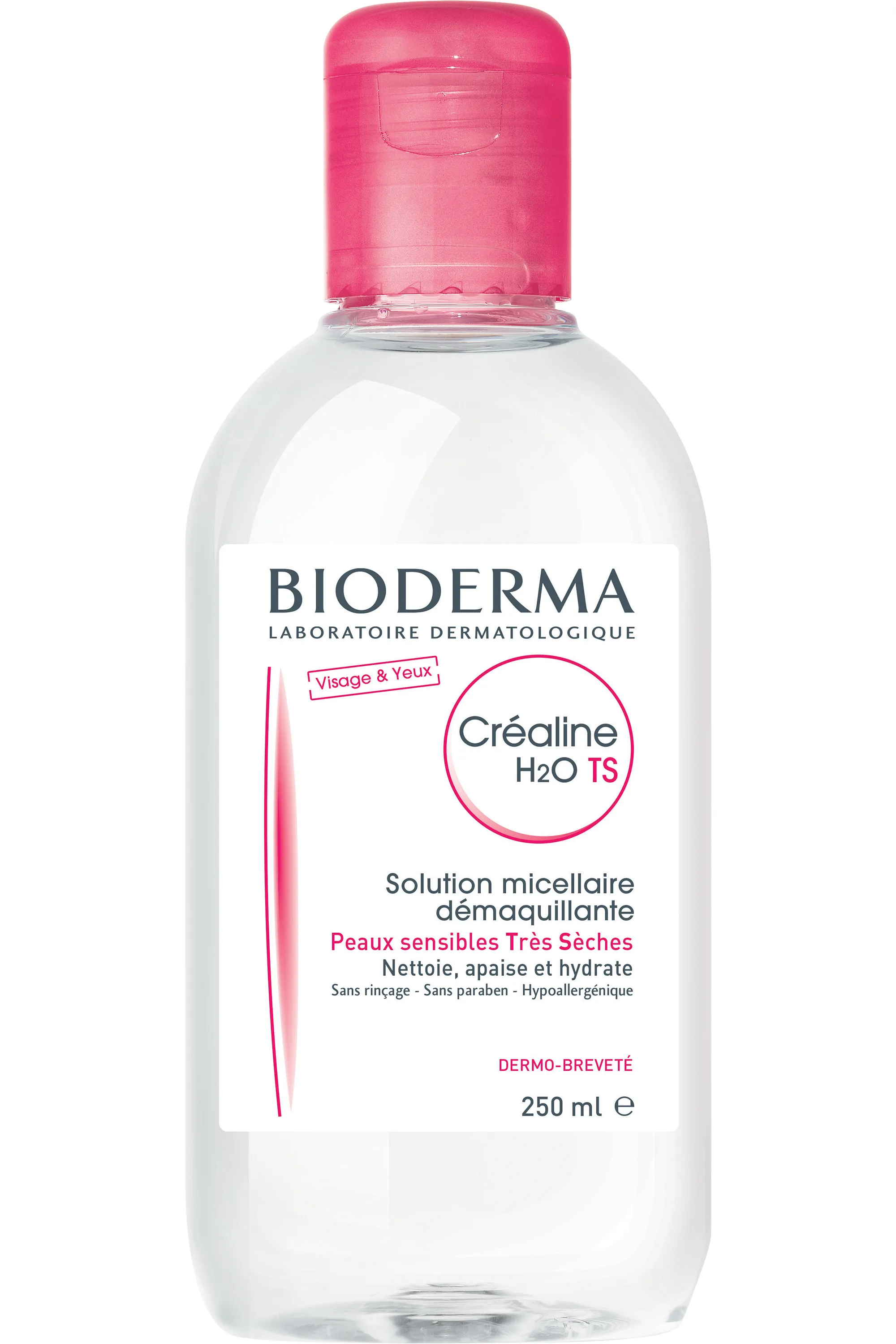 Bioderma Eau micellaire démaquillante peaux très sèches Créaline T.S. H2O-250 ml