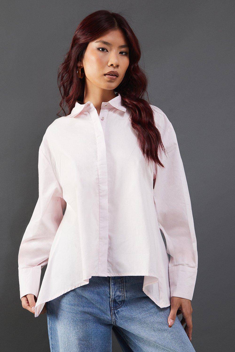 Warehouse Chemise Popeline à Dos Ouvert avec Liens