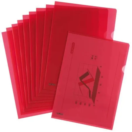 Herlitz Aktenhülle A4 Pyramide rot 10 Stück