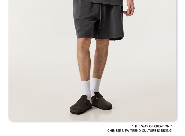 Baethreads - Unisex distressed shorts in 7 kleuren