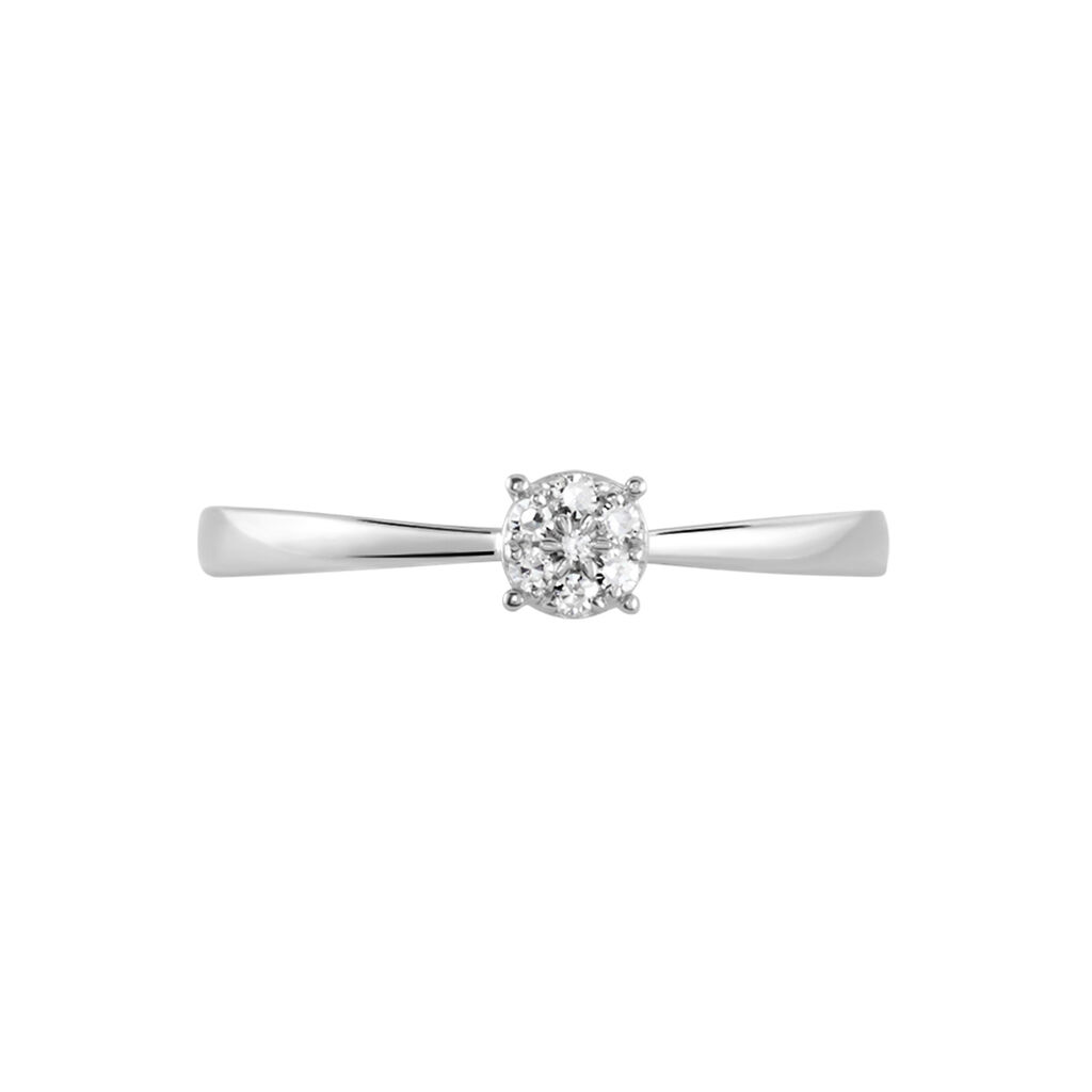 Bague Saranna Or Blanc Diamant Blanc