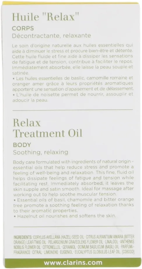 Clarins- Huile Relax -  Body Treatment Olie 100 ml