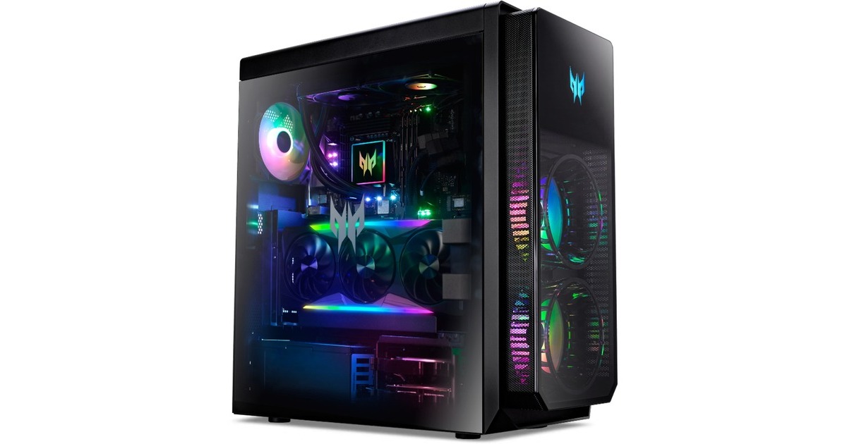 AcerPredator Orion 7000 PO7-655 I7K1436GLS gaming pc  (Zwart | i7-14700F | RTX 4080 Super | 32 GB | 1 TB)