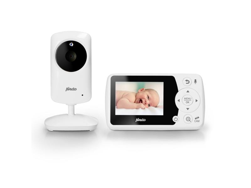 Alecto Babyphone DVM-64 mit Kamera Video-Babyphone mit 2.4 Zoll (6.1 cm) Farbdisplay