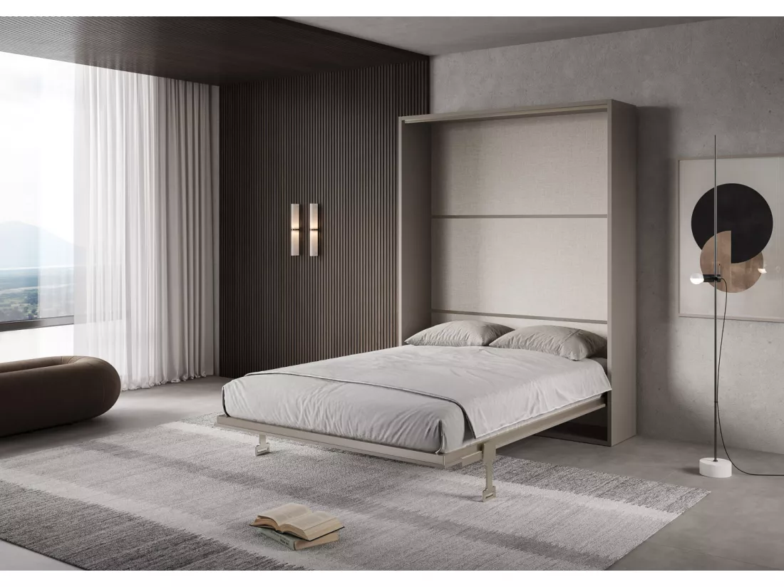 Lit double escamotable vertical Versia 160 Argilla