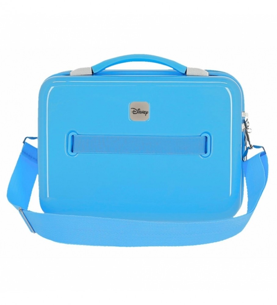 Bolsa Joumma Neceser ABS Mickey Good Vibes Only Adaptável azul claro - 29x21x15cm -