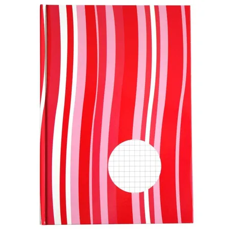 Idena Motiv-Kladde DIN A6, 96 Blatt, kariert, 70g/m², rot-weiß