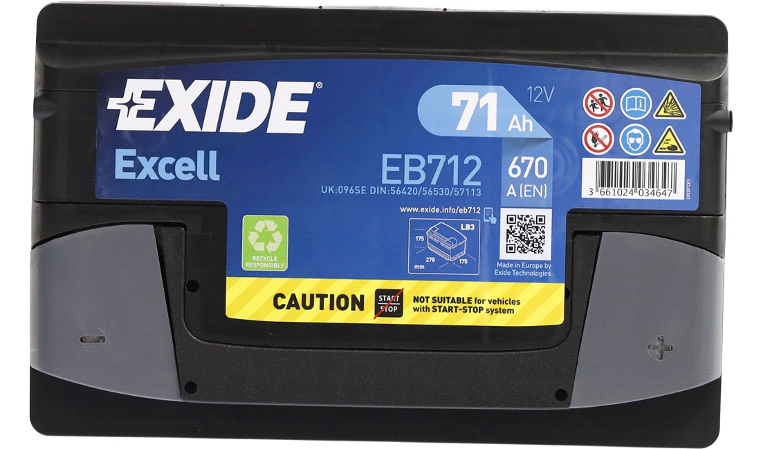 Batteri 12V 71Ah