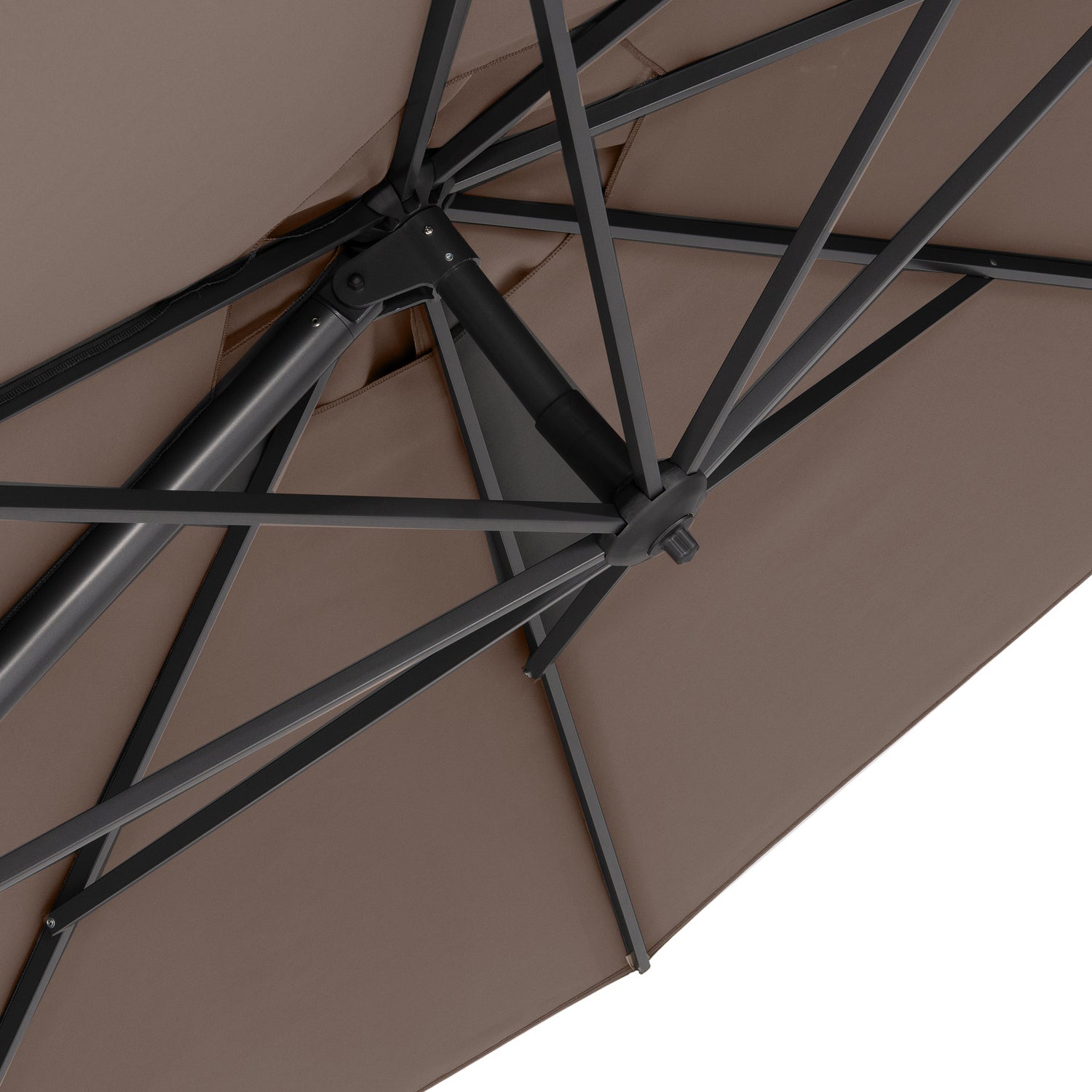 Intratuin zweefparasol Bay Obravia taupe 50+UV D 330 cm