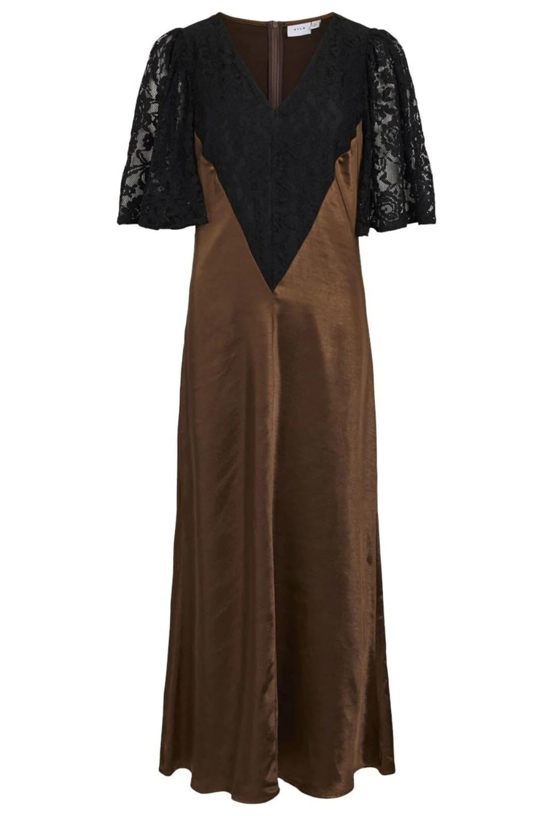 Vila Vikabiha 2/4 Lace Detail Midi Dress