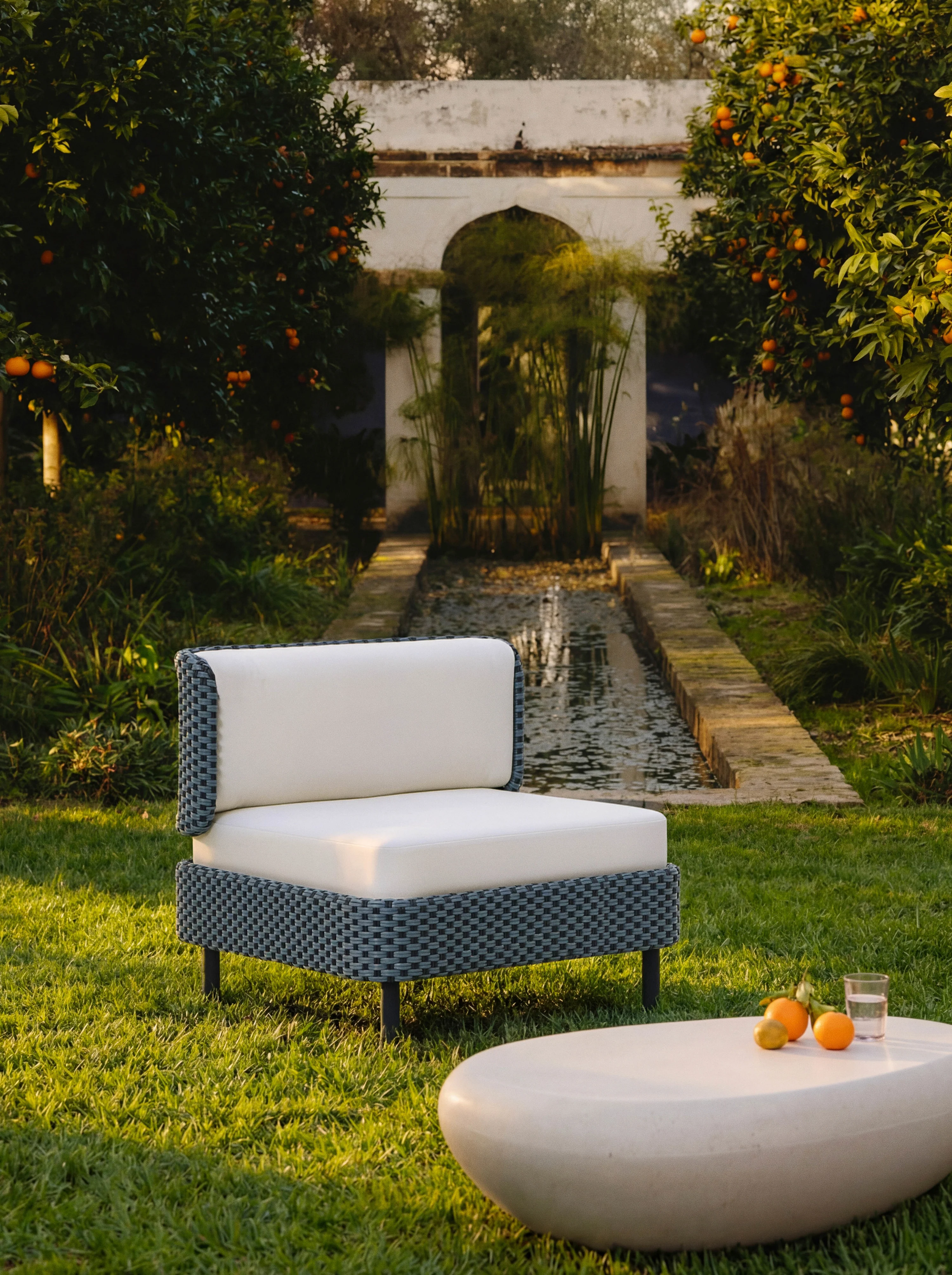 Tuin loungefauteuil Hani met beschermhoes