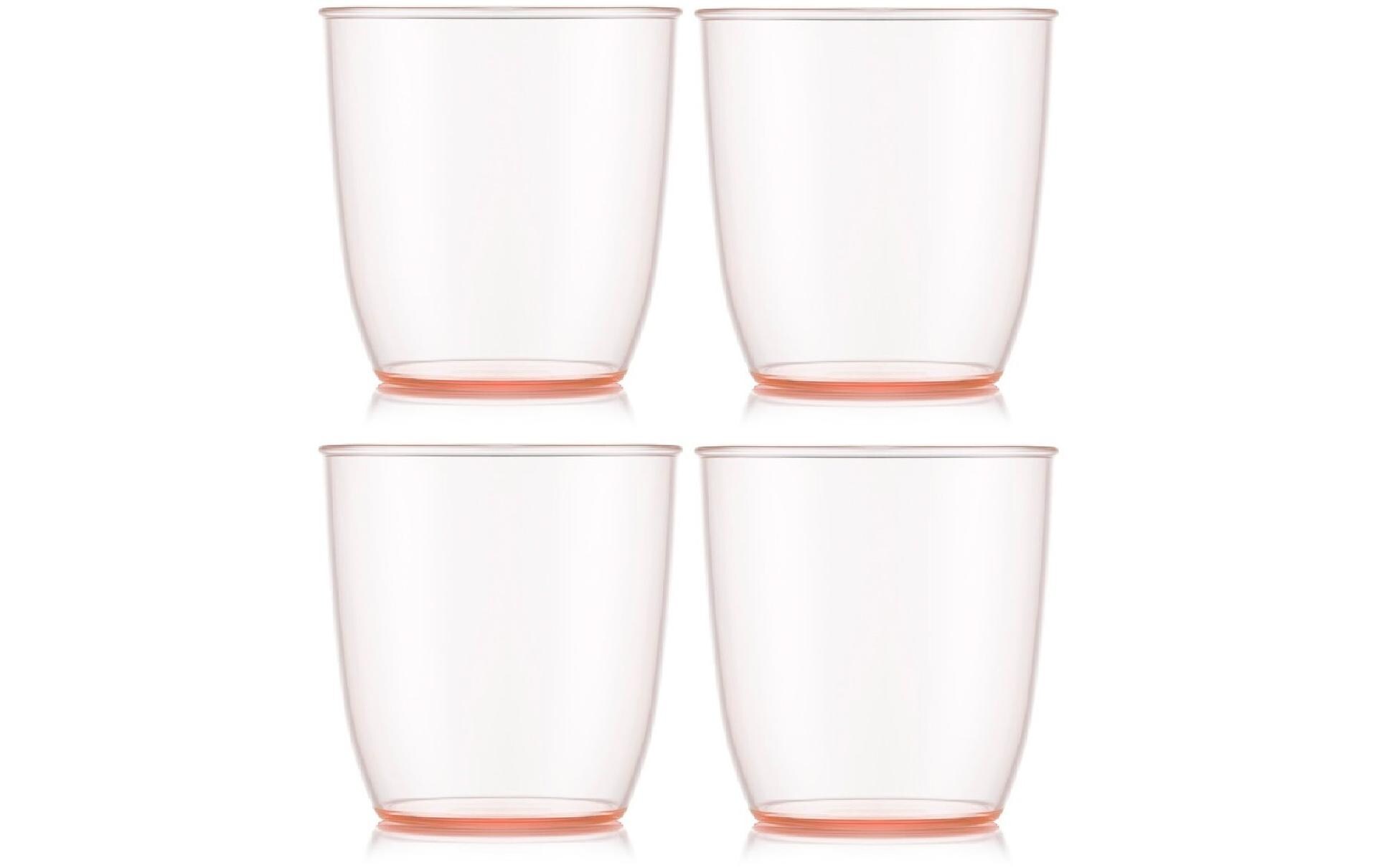 Outdoor-Becher Kvadrant 200 ml, Rosa, 4 StückTrinkbecher Set